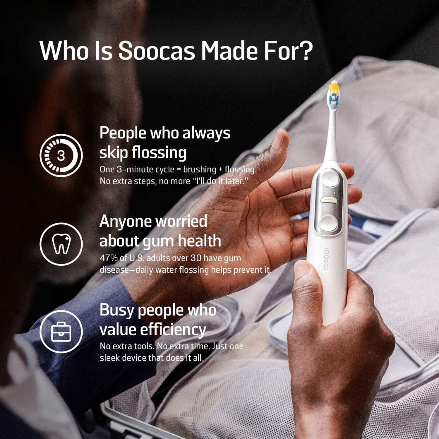Soocas NEOS II 2-in-1 electric toothbrush with water flosser - Image 36